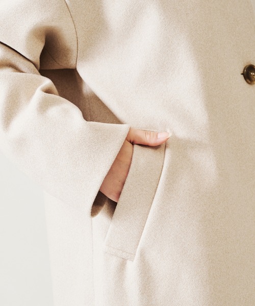 acro（アクロ）の「■スタンドカラーロングコート/AC2711（その他アウター・レディース・ベージュ/ブラック/アイボリー・ﾌﾘ-）」の14枚目の写真