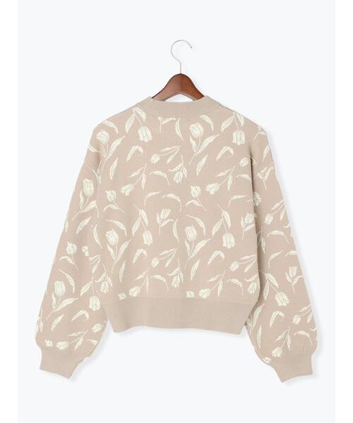 Te chichi TERRASSE（テチチテラス）の「花柄ジャカードニット(セットアップ可)（ニット/セーター・レディース・ブラック/モカ/ネイビー・ﾌﾘ-）」の11枚目の写真