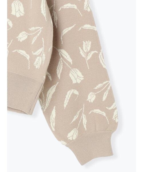 Te chichi TERRASSE（テチチテラス）の「花柄ジャカードニット(セットアップ可)（ニット/セーター・レディース・ブラック/モカ/ネイビー・ﾌﾘ-）」の13枚目の写真