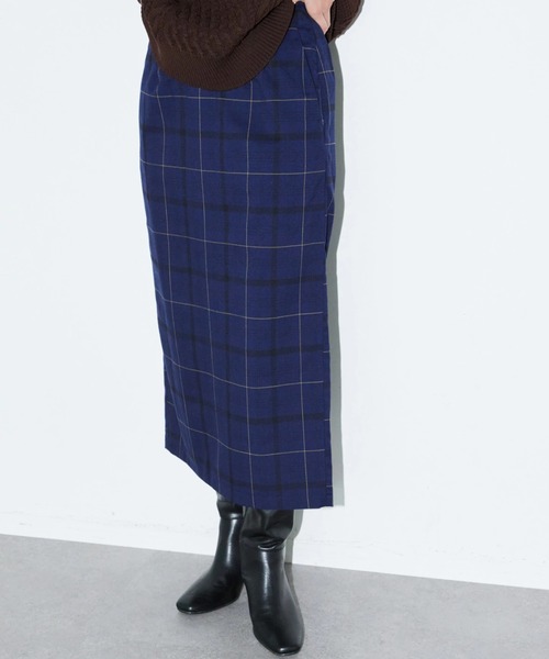 AMERICAN HOLIC（アメリカンホリック）の「チェックタイトスカート（スカート・レディース・ブルー系その他5/ブラウン系その他4・M/S/L）」の2枚目の写真