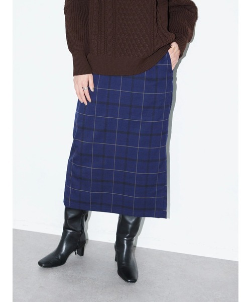 AMERICAN HOLIC（アメリカンホリック）の「チェックタイトスカート（スカート・レディース・ブルー系その他5/ブラウン系その他4・M/S/L）」の3枚目の写真