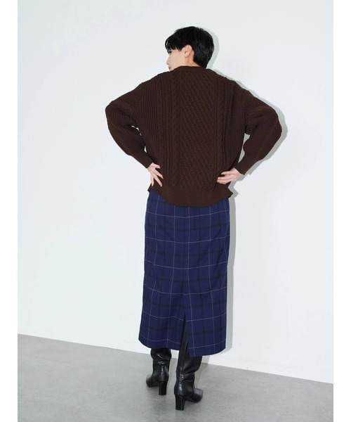 AMERICAN HOLIC（アメリカンホリック）の「チェックタイトスカート（スカート・レディース・ブルー系その他5/ブラウン系その他4・M/S/L）」の6枚目の写真