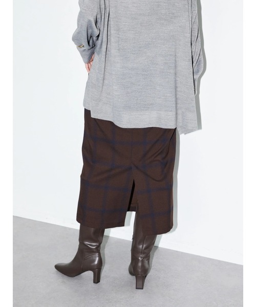 AMERICAN HOLIC（アメリカンホリック）の「チェックタイトスカート（スカート・レディース・ブルー系その他5/ブラウン系その他4・M/S/L）」の4枚目の写真