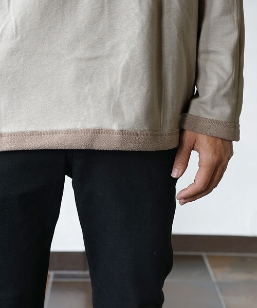 MinoriTY（マイノリティ）の「【MinoriTY】オフタートル フリース リバーシブル トレーナー/スウェット メンズ（スウェット・メンズ・ブラック/ホワイト/モカ・L/M）」の11枚目の写真