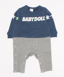 BABYDOLL（ベビードール）の「親子お揃い 胸ペイント ロゴロンパース 7514B（ロンパース）」