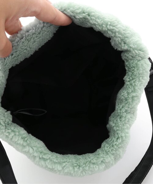 algy（アルジー）の「巾着ポシェット（ショルダーバッグ・キッズ・ミント/オフホワイト・FREE）」の7枚目の写真