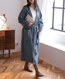 サイドスリットテーラードロングコート