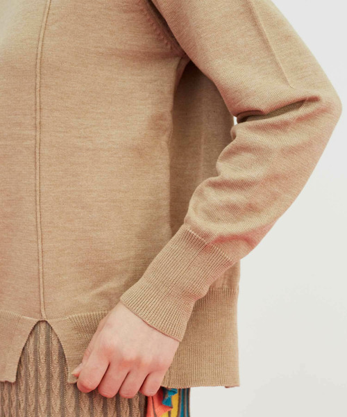 FRAPBOIS(フラボア)の「シエルニット(ニット/セーター・レディース・ベージュ/ブラック・1)」の7枚目の写真