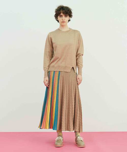 FRAPBOIS(フラボア)の「シエルニット(ニット/セーター・レディース・ベージュ/ブラック・1)」の12枚目の写真