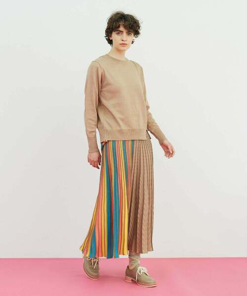 FRAPBOIS(フラボア)の「シエルニット(ニット/セーター・レディース・ベージュ/ブラック・1)」の8枚目の写真