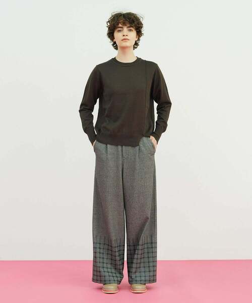 FRAPBOIS(フラボア)の「シエルニット(ニット/セーター・レディース・ベージュ/ブラック・1)」の6枚目の写真