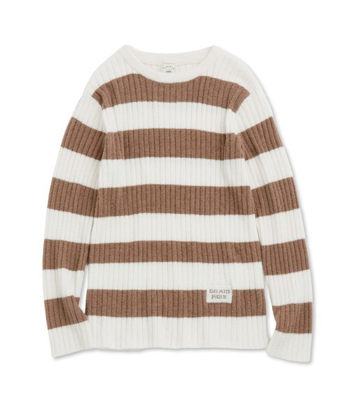 新品　ジェラートピケ　リブボーダー　セット gelato pique（ジェラートピケ）の「スムーズィーリブボーダープル