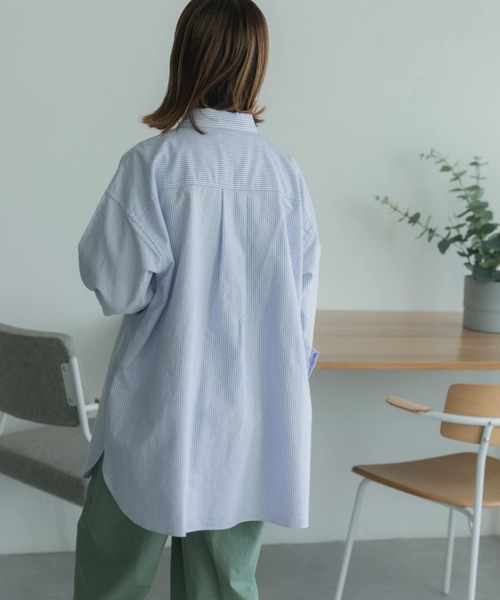 FORK&SPOON（フォークアンドスプーン）の「FORK&SPOON　オックスRCシャツ（シャツ/ブラウス・レディース・オフホワイト/ストライプ・1）」の22枚目の写真