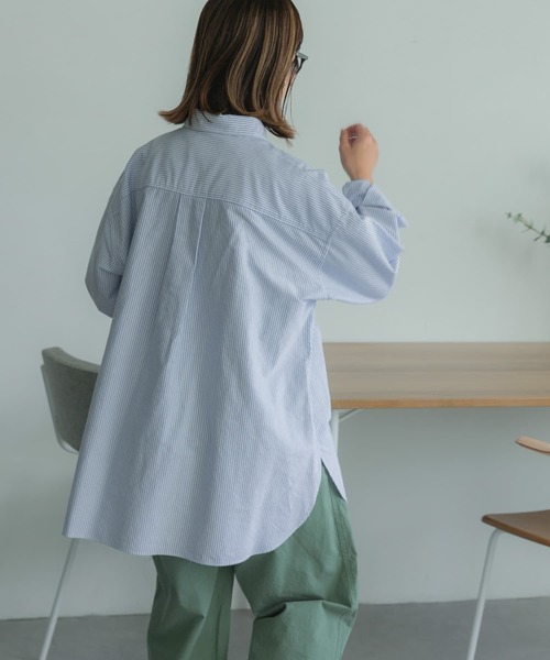 FORK&SPOON（フォークアンドスプーン）の「FORK&SPOON　オックスRCシャツ（シャツ/ブラウス・レディース・オフホワイト/ストライプ・1）」の21枚目の写真