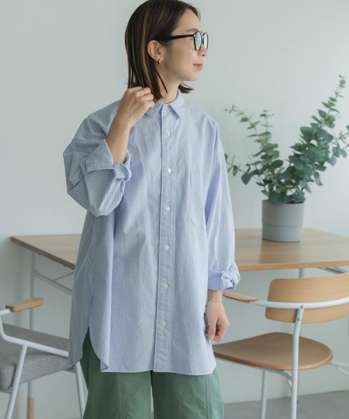 FORK&SPOON（フォークアンドスプーン）の「FORK&SPOON　オックスRCシャツ（シャツ/ブラウス・レディース・オフホワイト/ストライプ・1）」の20枚目の写真