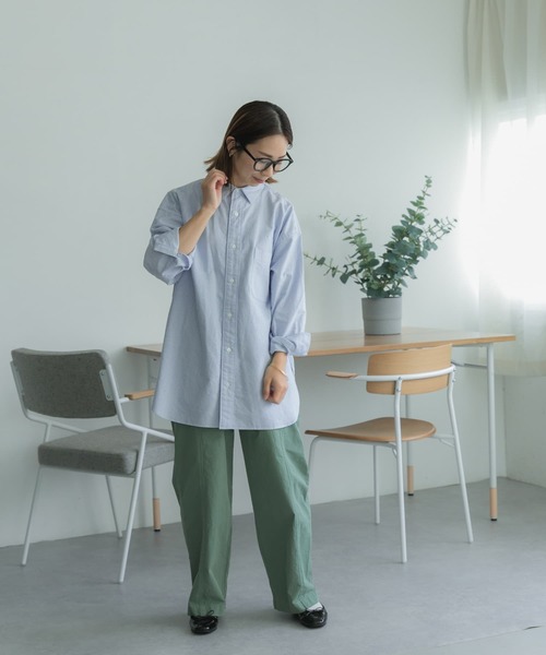 FORK&SPOON（フォークアンドスプーン）の「FORK&SPOON　オックスRCシャツ（シャツ/ブラウス・レディース・オフホワイト/ストライプ・1）」の19枚目の写真