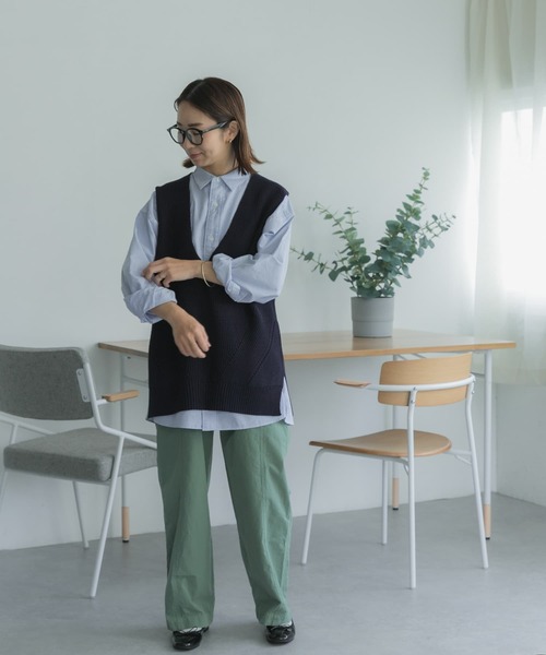 FORK&SPOON（フォークアンドスプーン）の「FORK&SPOON　オックスRCシャツ（シャツ/ブラウス・レディース・オフホワイト/ストライプ・1）」の16枚目の写真