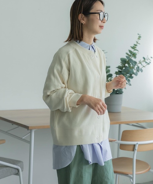 FORK&SPOON（フォークアンドスプーン）の「FORK&SPOON　オックスRCシャツ（シャツ/ブラウス・レディース・オフホワイト/ストライプ・1）」の14枚目の写真