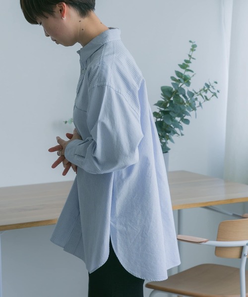 FORK&SPOON（フォークアンドスプーン）の「FORK&SPOON　オックスRCシャツ（シャツ/ブラウス・レディース・オフホワイト/ストライプ・1）」の12枚目の写真