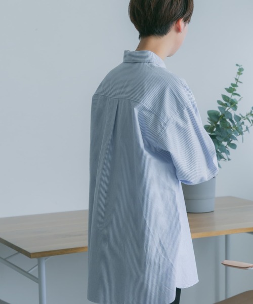 FORK&SPOON（フォークアンドスプーン）の「FORK&SPOON　オックスRCシャツ（シャツ/ブラウス・レディース・オフホワイト/ストライプ・1）」の10枚目の写真