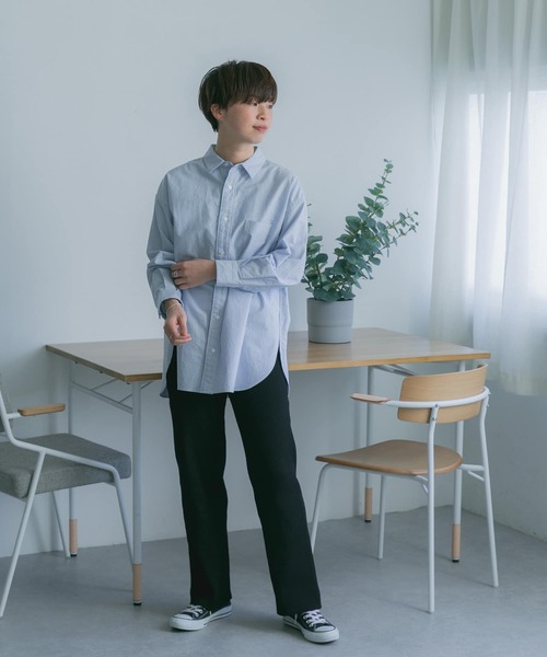 FORK&SPOON（フォークアンドスプーン）の「FORK&SPOON　オックスRCシャツ（シャツ/ブラウス・レディース・オフホワイト/ストライプ・1）」の7枚目の写真