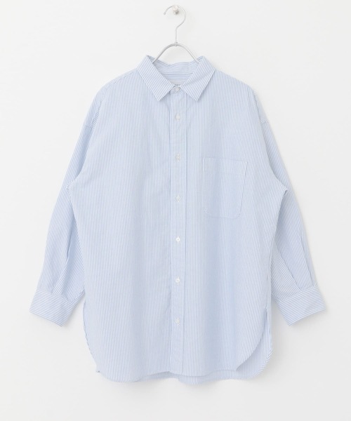 FORK&SPOON（フォークアンドスプーン）の「FORK&SPOON　オックスRCシャツ（シャツ/ブラウス・レディース・オフホワイト/ストライプ・1）」の5枚目の写真