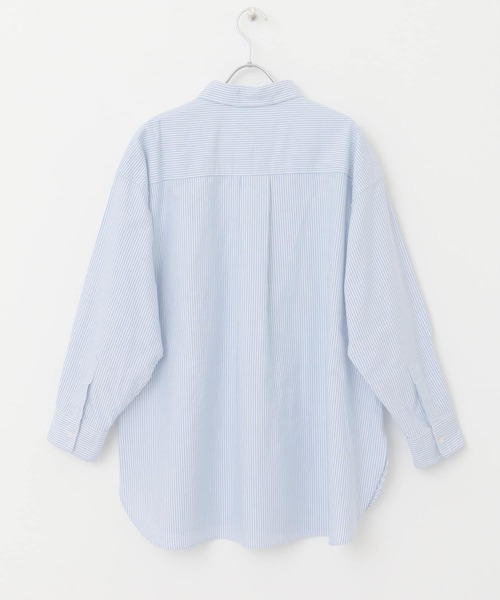 FORK&SPOON（フォークアンドスプーン）の「FORK&SPOON　オックスRCシャツ（シャツ/ブラウス・レディース・オフホワイト/ストライプ・1）」の4枚目の写真