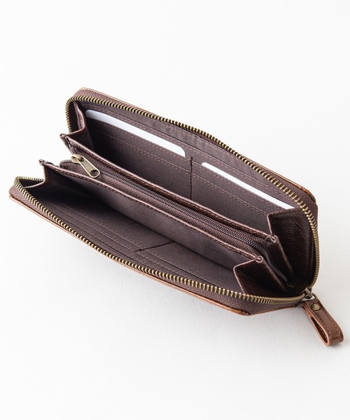 8203CBR Levis リーバイス ラウンドファスナー 長財布 本革ブラウン 8203CBR Levis リーバイス ラウンドファスナー 長財布 本革ブラウン