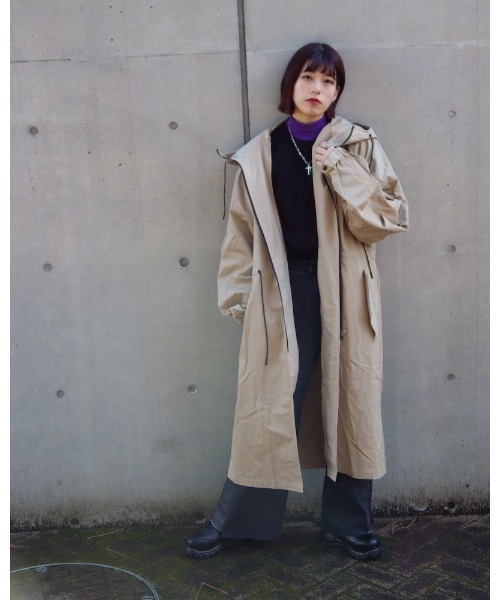 VIBGYOR（ヴィブジョー）の「【Re:one】Long loose mod coat(MA)（モッズコート・メンズ・ベージュ・FREE）」の2枚目の写真