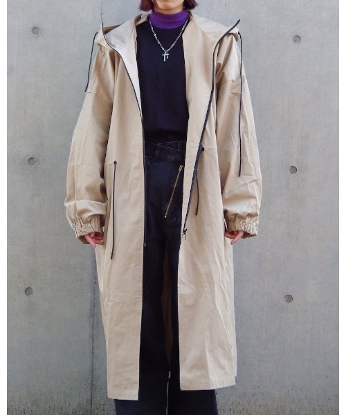VIBGYOR（ヴィブジョー）の「【Re:one】Long loose mod coat(MA)（モッズコート・メンズ・ベージュ・FREE）」の6枚目の写真