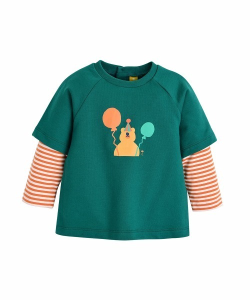 moimoln（モイモルン）の「【セットアップ】バルーンベアートップス＆パンツ（Tシャツ/カットソー・キッズ・グリーン・90cm/110cm/120cm/100cm）」の8枚目の写真