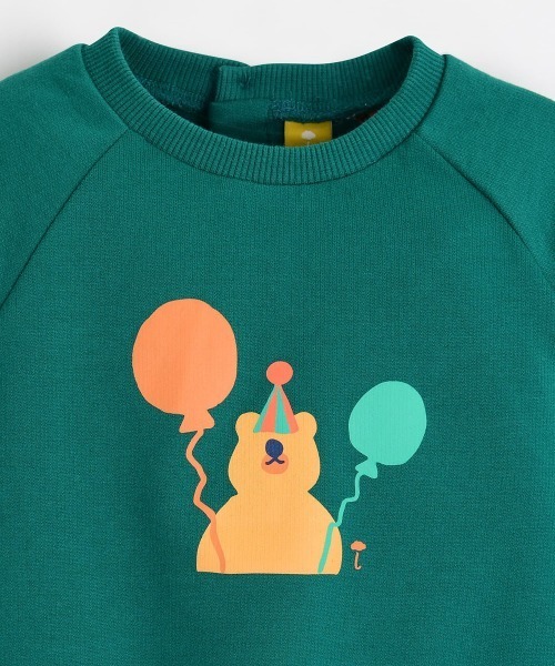 moimoln（モイモルン）の「【セットアップ】バルーンベアートップス＆パンツ（Tシャツ/カットソー・キッズ・グリーン・90cm/110cm/120cm/100cm）」の5枚目の写真