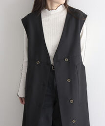 fredy emue | リネンライクジャンスカ＋ジレ（ペチコート付き）(ジャンパースカート)