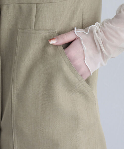 fredy emue（フレディエミュ）の「リネンライクジャンスカ＋ジレ（ペチコート付き）（ジャンパースカート・レディース・ブラック/ベージュ・38/36）」の12枚目の写真