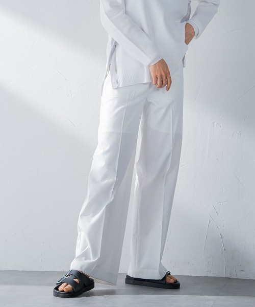MAYSON GREY(メイソングレイ)の「【ECOBLUE】ベイカーディテールワイドパンツ(スラックス・レディース・ブラック/ブルー/ホワイト・SS/S/M/L)」の8枚目の写真