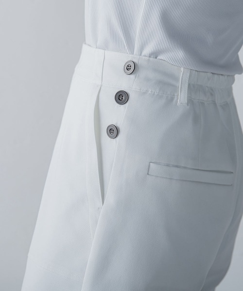 MAYSON GREY(メイソングレイ)の「【ECOBLUE】ベイカーディテールワイドパンツ(スラックス・レディース・ブラック/ブルー/ホワイト・SS/S/M/L)」の16枚目の写真
