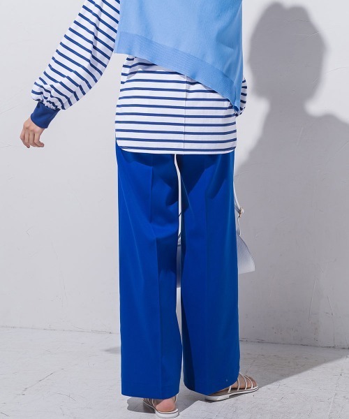 MAYSON GREY(メイソングレイ)の「【ECOBLUE】ベイカーディテールワイドパンツ(スラックス・レディース・ブラック/ブルー/ホワイト・SS/S/M/L)」の17枚目の写真