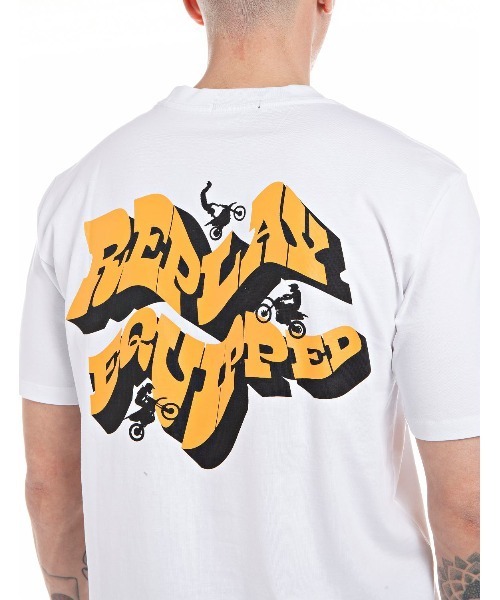 【セール】オーガニックコットンプリントBIKER-T（Tシャツ/カットソー）｜REPLAY（リプレイ）