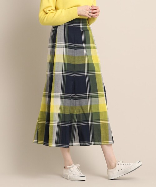 Dessin（デッサン）の「◆【大人着映えスカート・後ろウエストゴム】チェックマーメイドスカート＜XS～L＞（スカート・レディース・ワイン系3/ネイビー系1/ライトイエロー系2・02/00/03/01）」の3枚目の写真