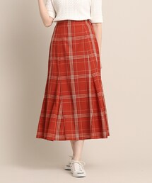 ◆【大人着映えスカート・後ろウエストゴム】チェックマーメイドスカート＜XS～L＞