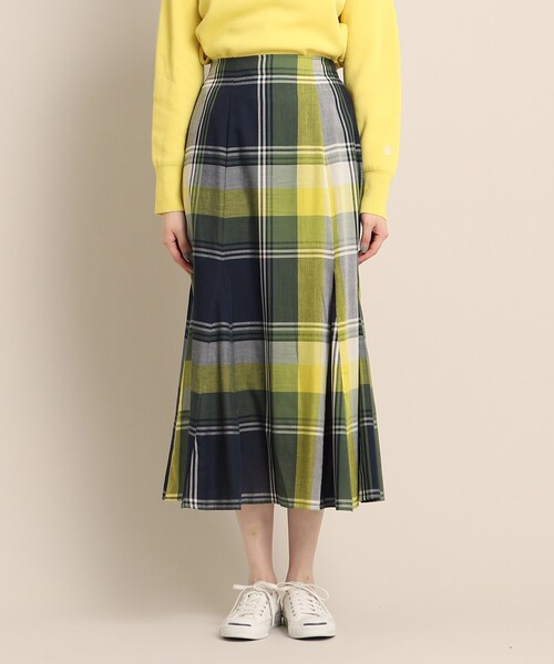 Dessin（デッサン）の「◆【大人着映えスカート・後ろウエストゴム】チェックマーメイドスカート＜XS～L＞（スカート・レディース・ワイン系3/ネイビー系1/ライトイエロー系2・02/00/03/01）」の10枚目の写真
