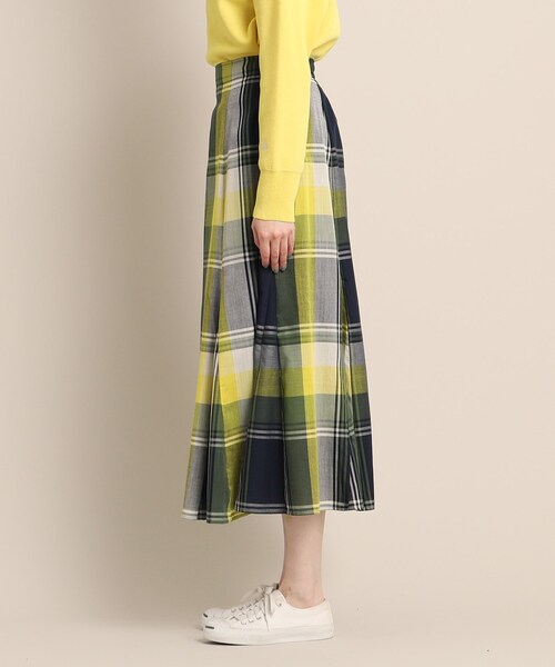 Dessin（デッサン）の「◆【大人着映えスカート・後ろウエストゴム】チェックマーメイドスカート＜XS～L＞（スカート・レディース・ワイン系3/ネイビー系1/ライトイエロー系2・02/00/03/01）」の4枚目の写真