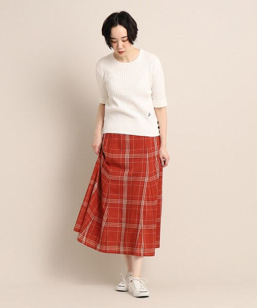 Dessin（デッサン）の「◆【大人着映えスカート・後ろウエストゴム】チェックマーメイドスカート＜XS～L＞（スカート・レディース・ワイン系3/ネイビー系1/ライトイエロー系2・02/00/03/01）」の18枚目の写真