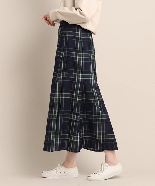Dessin（デッサン）の「◆【大人着映えスカート・後ろウエストゴム】チェックマーメイドスカート＜XS～L＞（スカート・レディース・ワイン系3/ネイビー系1/ライトイエロー系2・02/00/03/01）」の14枚目の写真
