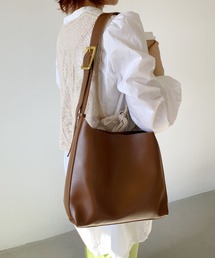 thank U more | フェイクレザー ワンショルダーバッグ 【ストラップ長さ調整対応】(ショルダーバッグ)