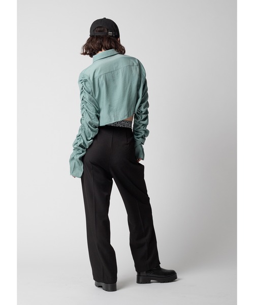 Adoon plain（アドーンプレーン）の「袖コンシャスブラウス（シャツ/ブラウス・レディース・オフホワイト/ライトブルー/ブラック・FREE）」の22枚目の写真