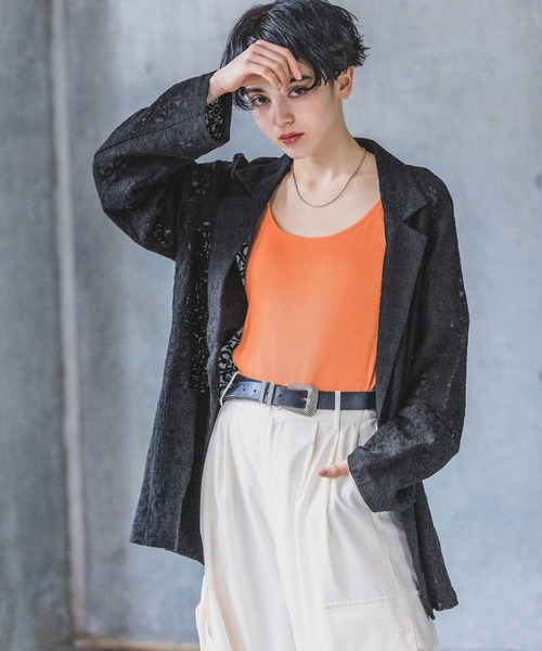 PAGEBOY(ページボーイ)の「レーステーラードジャケット(テーラードジャケット・レディース・オフホワイト/ブラック/グレイッシュベージュ/グリーン・FREE)」の12枚目の写真