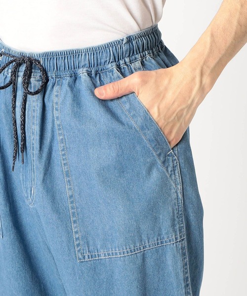 Grand PARK（グランドパーク）の「ライトデニムイージーベイカーパンツ（セットアップ対応アイテム）（デニムパンツ・メンズ・ネイビー/ブルー・X-LARGE/LARGE/MEDIUM）」の9枚目の写真