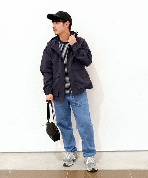 Grand PARK（グランドパーク）の「ライトデニムイージーベイカーパンツ（セットアップ対応アイテム）（デニムパンツ・メンズ・ネイビー/ブルー・X-LARGE/LARGE/MEDIUM）」の17枚目の写真