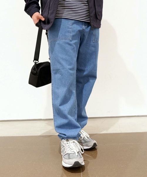 Grand PARK（グランドパーク）の「ライトデニムイージーベイカーパンツ（セットアップ対応アイテム）（デニムパンツ・メンズ・ネイビー/ブルー・X-LARGE/LARGE/MEDIUM）」の18枚目の写真